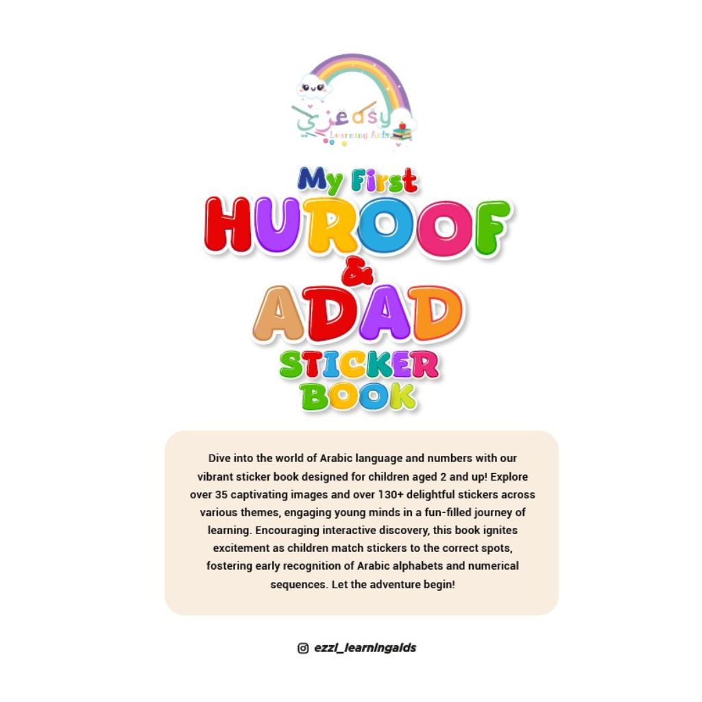 My First Huroof and Adad Sticker Book by Ezzy Learning Aids