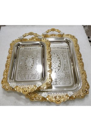 Ornate two tray set