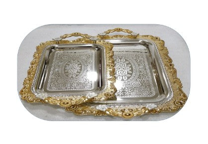 Ornate two tray set