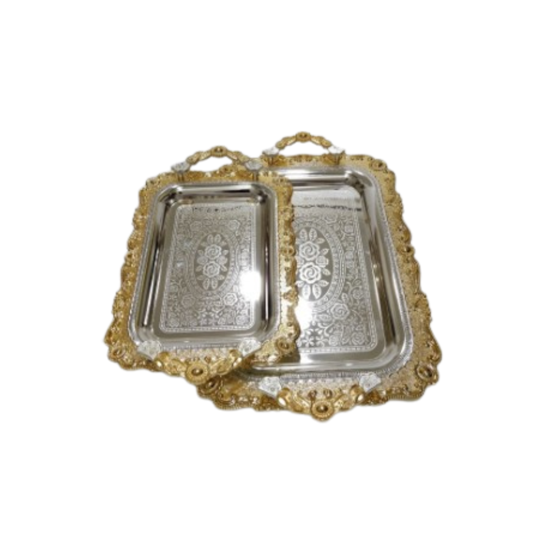 Wadhawanu set (2 naryals, 2 trays, and heart shaped dabbi)