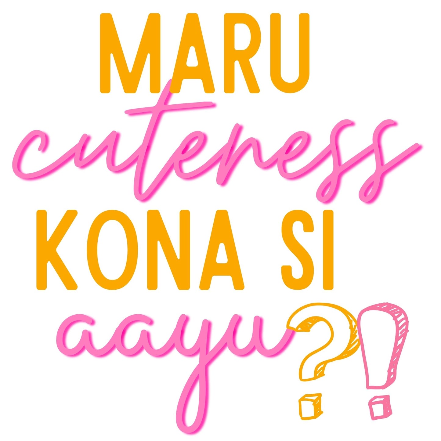 "Maru cuteness kona si aayu che?!" Tshirts for boys and girls